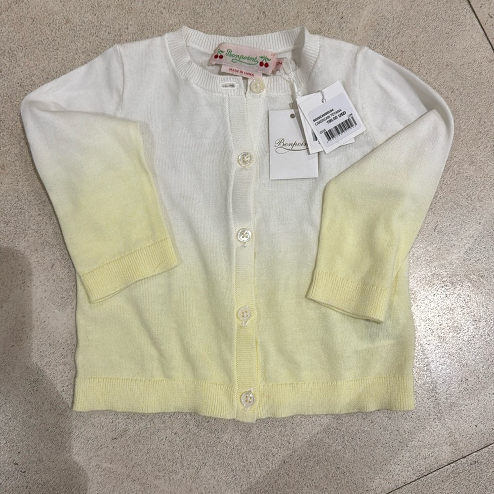 NWT Bonpoint Teyana Cardigan 12M